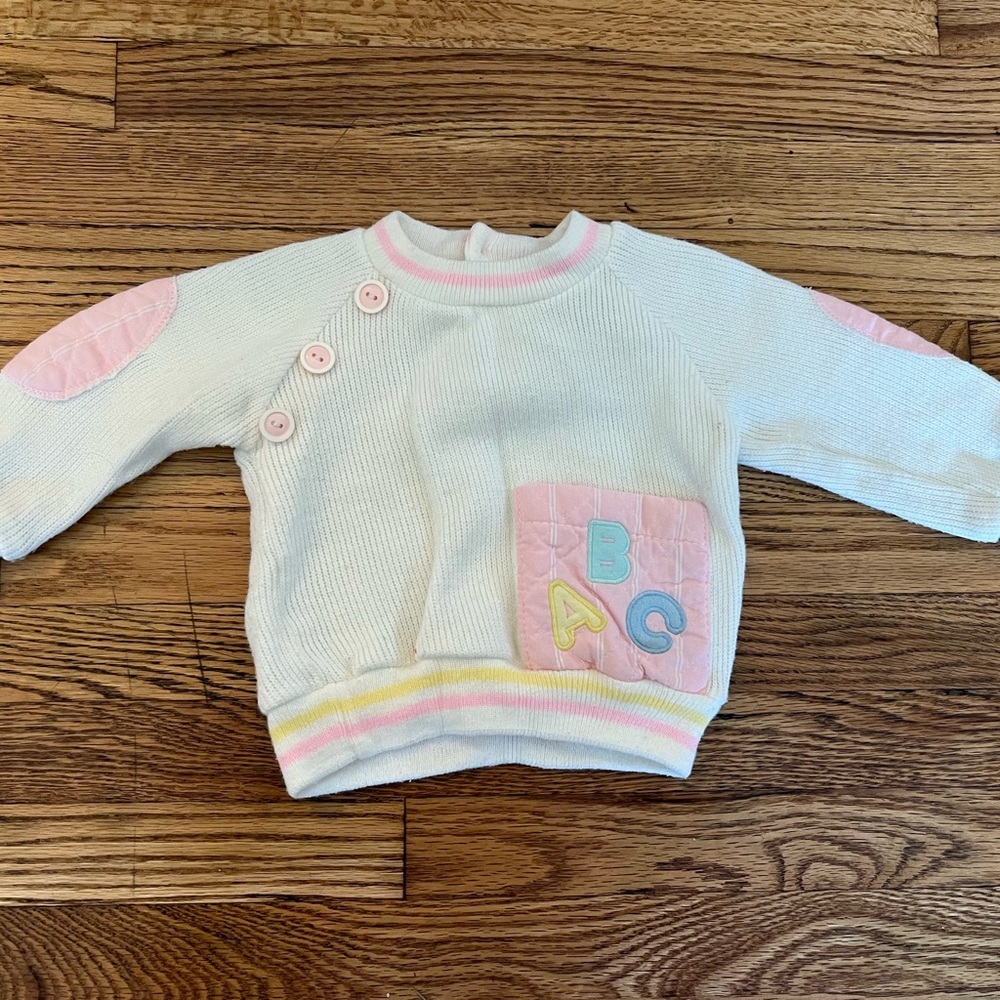 Spin Offs Vintage Baby Girl Sweater Sz 18 Mos